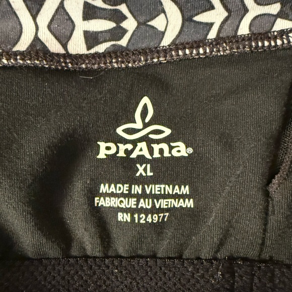 prAna Cali Dress Black & White Kaleidoscope Geometric Print Size XL Racerback - Picture 15 of 16